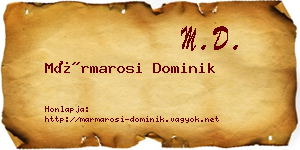 Mármarosi Dominik névjegykártya