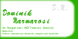 dominik marmarosi business card